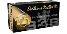BOITE DE 50 CARTOUCHES SELLIER BELLOT CAL.9x19 / 9 PARABELLUM / 9 LUGER FMJ 124GRS - CATEGORIE B