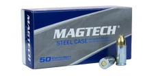 BOITE DE 50 CARTOUCHES MAGTECH CAL.9x19 / 9 PARABELLUM / 9 LUGER FMJ 124GRS ETUI ACIER - CATEGORIE B