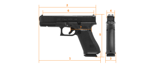 PRINTEMPS GLOCK - PISTOLET GLOCK 17 GEN5 MOS CAL.9X19 FILETÉ - CATEGORIE B