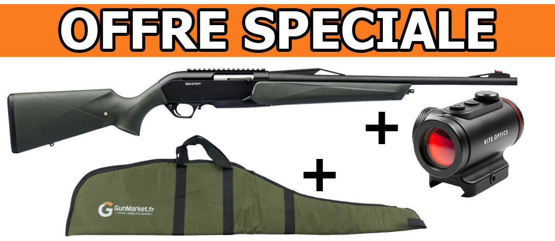 OFFRE SPECIALE - CARABINE SEMI-AUTO WINCHESTER SXR2 STEALTH FILETÉE CAL. 30-06Spr + POINT ROUGE KITE BT1