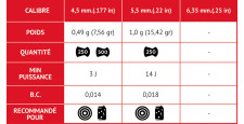 BOITE DE 250 BALLES A AIR PLOMBS GAMO TÊTE PLATE CAL.5.5 MATCH CLASSIC TRAINING