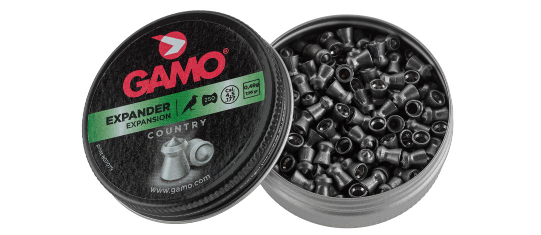 BOITE DE 250 BALLES A AIR PLOMBS GAMO SPÉCIAL CHASSE EXPANDER TETE CREUSE CAL.4.5 EXPANSION COUNTRY