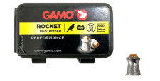 BOITE DE 100 BALLES A AIR PLOMBS GAMO TÊTE RONDE CUIVRÉE CAL.5.5 ROCKET DESTROYER
