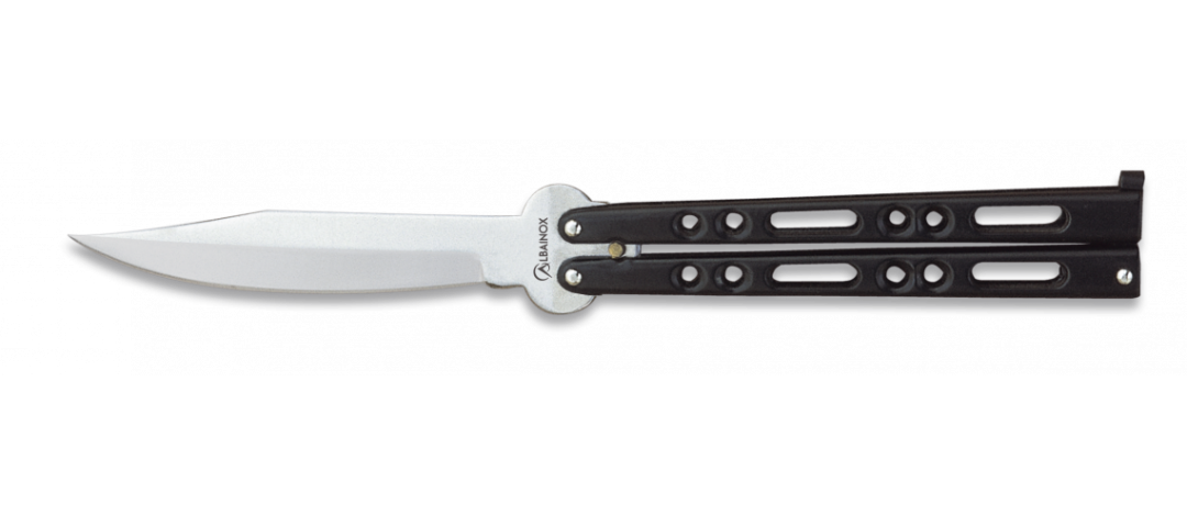 Couteau papillon Classico manche Zamak noir lame 10cm