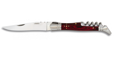 Couteau pliant Laguiole Tradition Stamina Rouge lame 9.6cm avec tire-bouchon