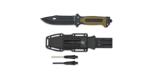 Couteau de survie tactique avec fourreau et allume-feu