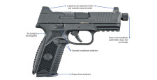 PISTOLET FN HERSTAL 509 TACTICAL BLACK CAL.9x19 FILETÉ OPTIC READY - CATEGORIE B