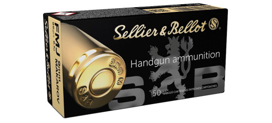 BOITE DE 50 CARTOUCHES SELLIER BELLOT CAL. 9x18 MAKAROV FMJ 95GRS - CATEGORIE B