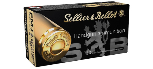 BOITE DE 50 CARTOUCHES SELLIER BELLOT SUBSONIQUES CAL.9x19 / 9 PARA / 9 LUGER FMJ 140GRS - CATEGORIE B