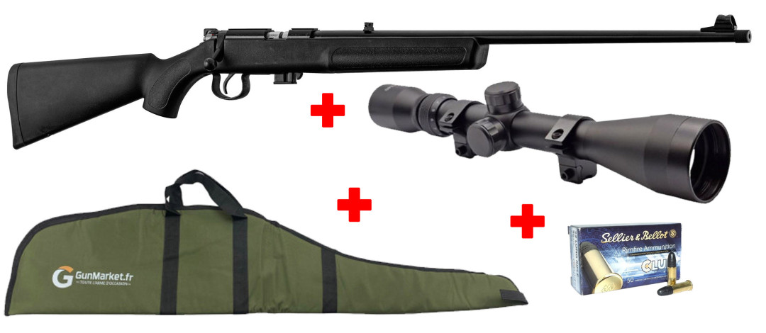 OFFRE NORINCO - PACK LUNETTE CARABINE DE TIR NORINCO NR15 CAL.22LR + LUNETTE 3-9x40 + FOURREAU + MUNITIONS