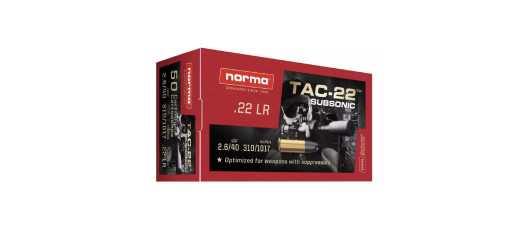 BOITE DE 50 CARTOUCHES NORMA TAC-22 SUBSONIC CAL.22LR HP 40GR