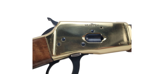 VENTE FLASH – CARABINE A LEVIER HUGTEK LVR44 CAL.44MAG CROSSE BOIS BOITIER LAITON CANON 51CM