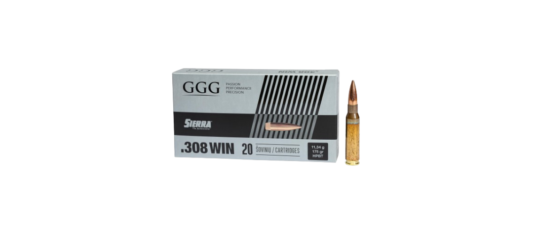 BOITE DE 20 CARTOUCHES GGG CAL.308WIN HPBT 175GR