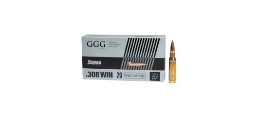 BOITE DE 20 CARTOUCHES GGG CAL.308WIN HPBT 175GR