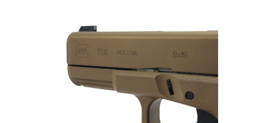 EDITION LIMITÉE - PISTOLET GLOCK 19X ARMÉE BRESILIENNE CAL.9X19 AVEC ORGANES ACIER + KIT DETENTE PERFORMANCE