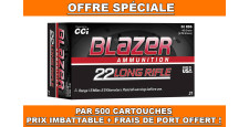 OFFRE ECO - BOITE DE 500 CARTOUCHES CCI BLAZER CAL.22LR 40GR