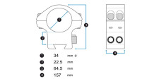MONTAGE ARKEN CANTILEVER Ø34mm 0MOA WEAVER/PICATINNY