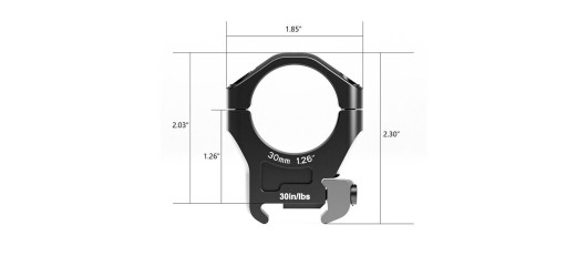 MONTAGE LUNETTE  ARKEN HALO Ti Ø30mm PROFILE MEDIUM WEAVER/PICATINNY