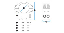 MONTAGE LUNETTE  ARKEN HALO Ti Ø30mm PROFILE MEDIUM WEAVER/PICATINNY