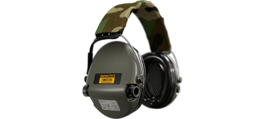 CASQUE ANTI BRUIT ELECTRONIQUE SORDIN SUPREME PRO-X VERT BANDEAU CAMO COUSSINS PVC