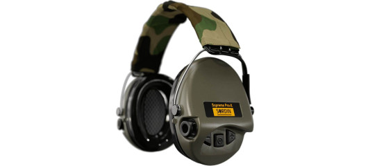 CASQUE ANTI BRUIT ELECTRONIQUE SORDIN SUPREME PRO-X VERT BANDEAU CAMO COUSSINS PVC