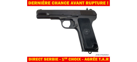 DERNIERE CHANCE ! PISTOLET ZASTAVA M57-TT33 CAL.7.62 TOKAREV AGRÉE TAR - PREMIER CHOIX