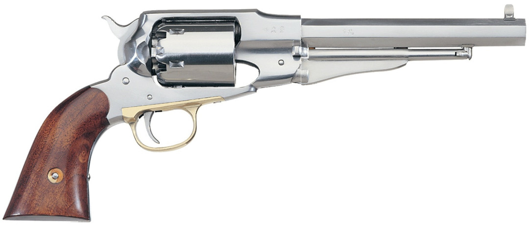 OFFRE UBERTI ! REVOLVER UBERTI 1858 NEW ARMY INOX SHERIFF CAL.44 POUDRE NOIRE CANON 5 1/2"