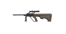 CARABINE DE TIR STEYR AUG Z SA QCB ARMY OLIVE AVEC LUNETTE STEYR x1.5 CAL.223 Rem. CANON 508mm