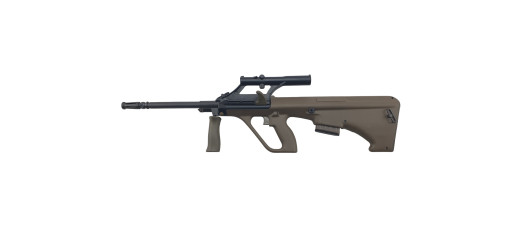 CARABINE DE TIR STEYR AUG Z SA QCB ARMY OLIVE AVEC LUNETTE STEYR x1.5 CAL.223 Rem. CANON 508mm