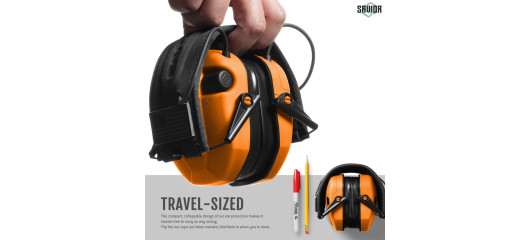 CASQUE ANTI-BRUIT ELECTRONIQUE SAVIOR APOLLO ORANGE