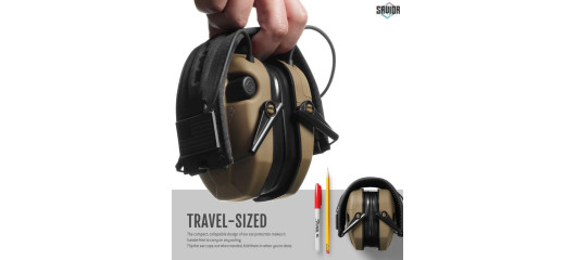 CASQUE ANTI-BRUIT ELECTRONIQUE SAVIOR APOLLO FLAT DARK EARTH / TAN