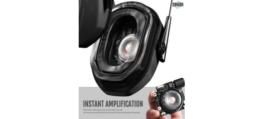 CASQUE ANTI-BRUIT ELECTRONIQUE SAVIOR APOLLO NOIR