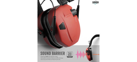 CASQUE ANTI-BRUIT ELECTRONIQUE SAVIOR APOLLO ROUGE