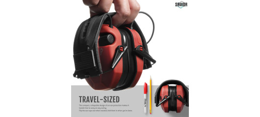 CASQUE ANTI-BRUIT ELECTRONIQUE SAVIOR APOLLO ROUGE