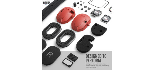 CASQUE ANTI-BRUIT ELECTRONIQUE SAVIOR APOLLO ROUGE