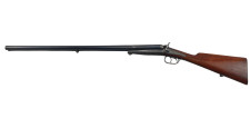 FOIRE OCCASION - FUSIL JUXTAPOSE HUSQVARNA A CHIENS EXTERIEURS CAL.12/65  - BEL ETAT