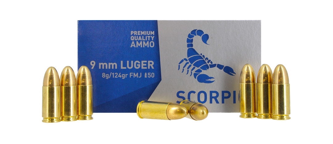 BOITE DE 50 CARTOUCHES STV CAL.9x19 / 9 PARABELLUM / 9 LUGER FMJ 124GRS - CATEGORIE B