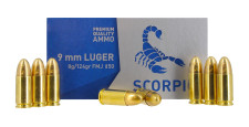 OFFRE ECO - CARTON DE 1000 CARTOUCHES STV CAL.9x19 / 9 PARABELLUM / 9 LUGER FMJ 124GRS - CATEGORIE B