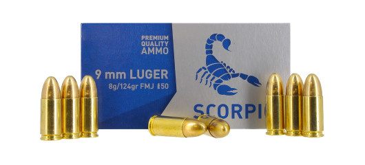 OFFRE ECO - CARTON DE 1000 CARTOUCHES STV CAL.9x19 / 9 PARABELLUM / 9 LUGER FMJ 124GRS - CATEGORIE B