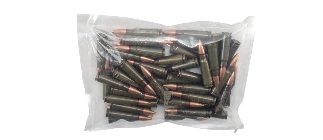 SACHET DE 50 CARTOUCHES DE SURPLUS STV CAL.7.62x39 FMJ 123GRS - CATEGORIE B