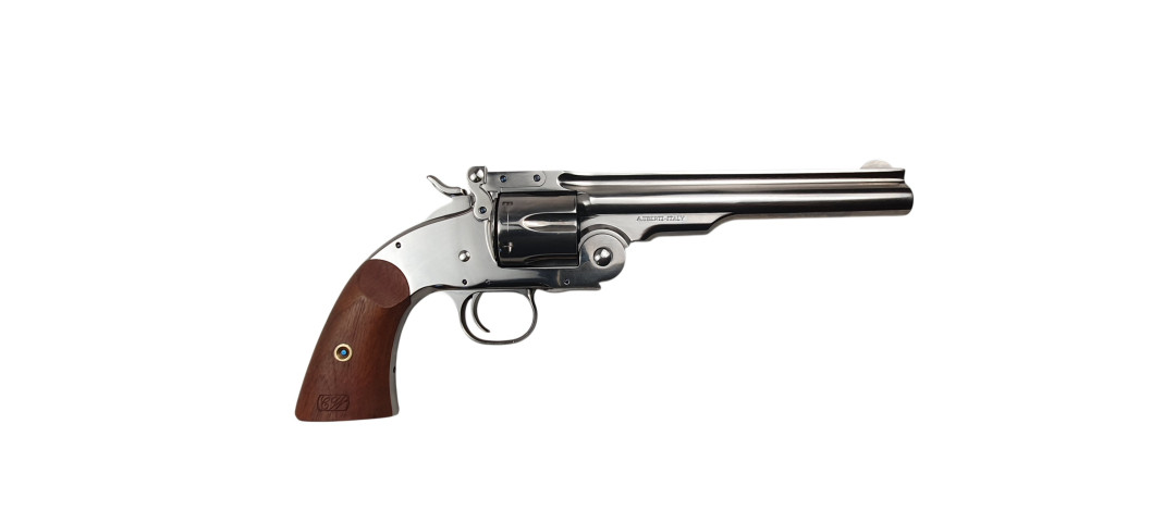 OCCASION - REVOLVER UBERTI SCHOFIELD NICKELÉ CALIBRE 45COLT - EXCELLENT ETAT