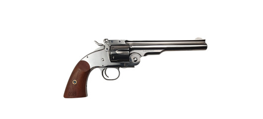 OCCASION - REVOLVER UBERTI SCHOFIELD NICKELÉ CALIBRE 45COLT - EXCELLENT ETAT