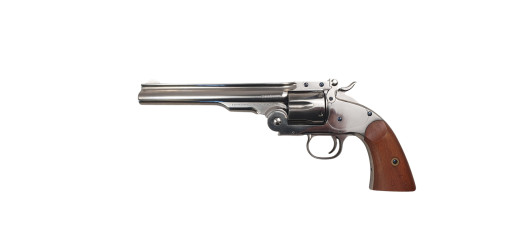OCCASION - REVOLVER UBERTI SCHOFIELD NICKELÉ CALIBRE 45COLT - EXCELLENT ETAT