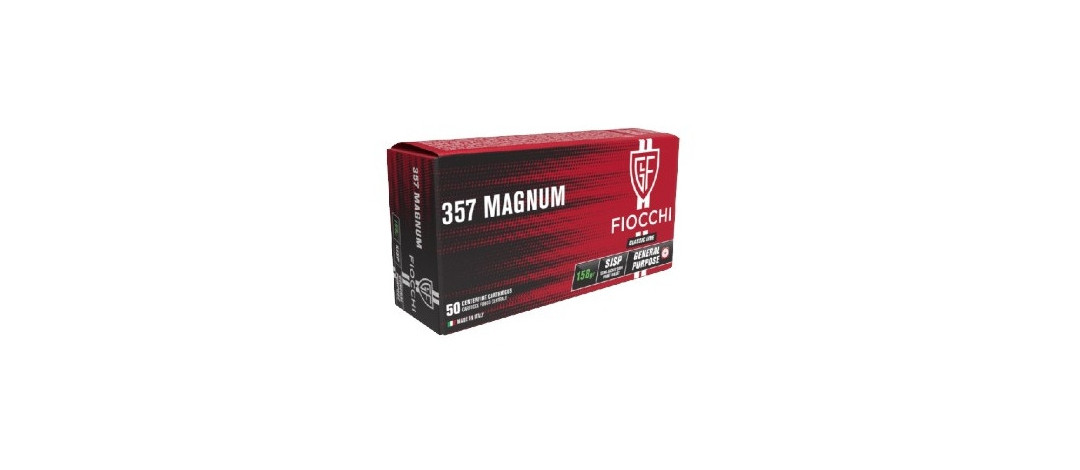 BOITE DE 50 CARTOUCHES FIOCCHI CAL.357 MAGNUM 158GRS - CATEGORIE B