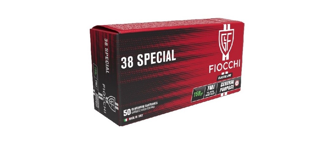 BOITE DE 50 CARTOUCHES FIOCCHI CAL.38 SPECIAL FMJ 158GRS - CATEGORIE B