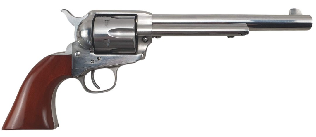 BRADERIE OCCASION - REVOLVER UBERTI 1873 CATTLEMAN QD INOX CAL.45COLT CANON 7"1/2 ARME NEUVE DE PRÉSENTATION