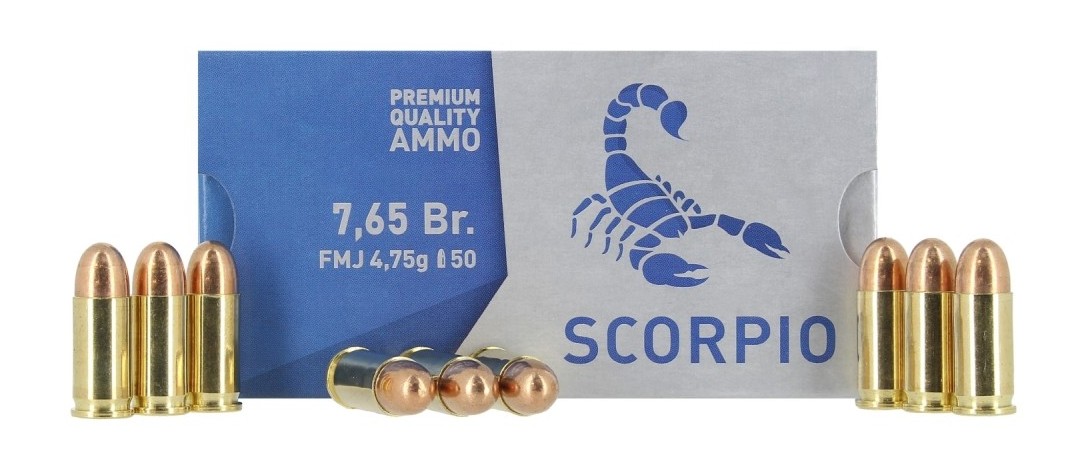 BOITE DE 50 CARTOUCHES STV CAL. 32ACP / 7.65BROWNING FMJ 73GRS - CATEGORIE B