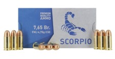 BOITE DE 50 CARTOUCHES STV CAL. 32ACP / 7.65BROWNING FMJ 73GRS - CATEGORIE B