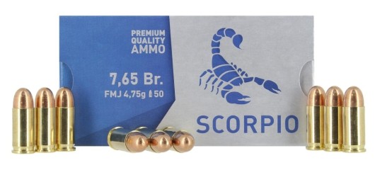 BOITE DE 50 CARTOUCHES STV CAL. 32ACP / 7.65BROWNING FMJ 73GRS - CATEGORIE B