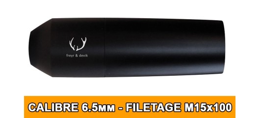 MODERATEUR DE SON FREYR&DEVIK 196 CAL.6.5mm (243WIN / 6.5x55 / 6.5CREED..) FILETAGE M15x100